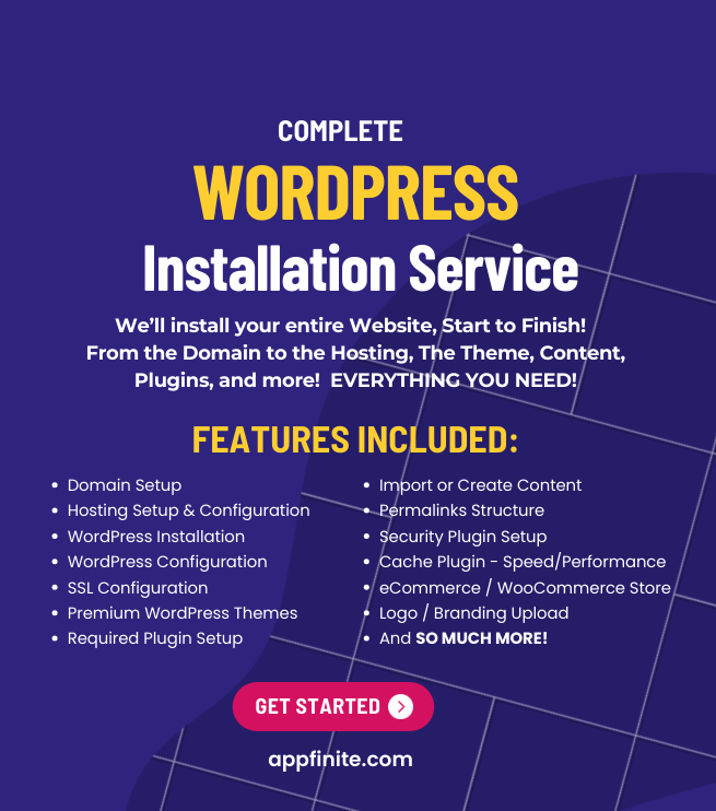 Complete WordPress Site & Theme Installation